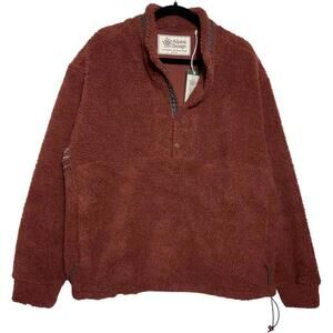 092 Alpine Design 1/4 Snap Sherpa Pullover (XL, Auburn, NWT)
